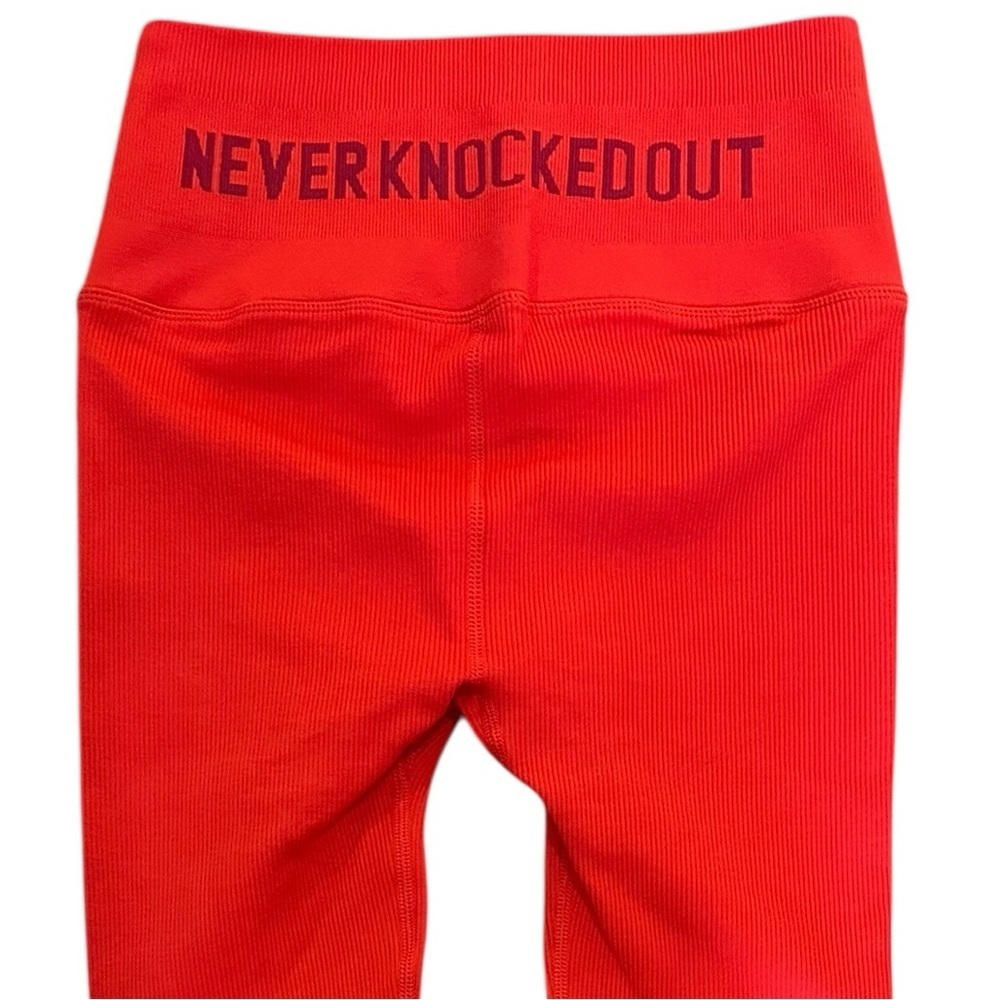 NWT Spiritual Gangster Red Ribbed Sculpted Legging Never Knocked Out Tights XS/S - Picture 8 of 8